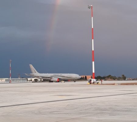 Lavado de aviones de la Fuerza Aérea