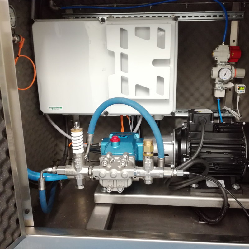 Laveur haute pression fixe par lance double voies