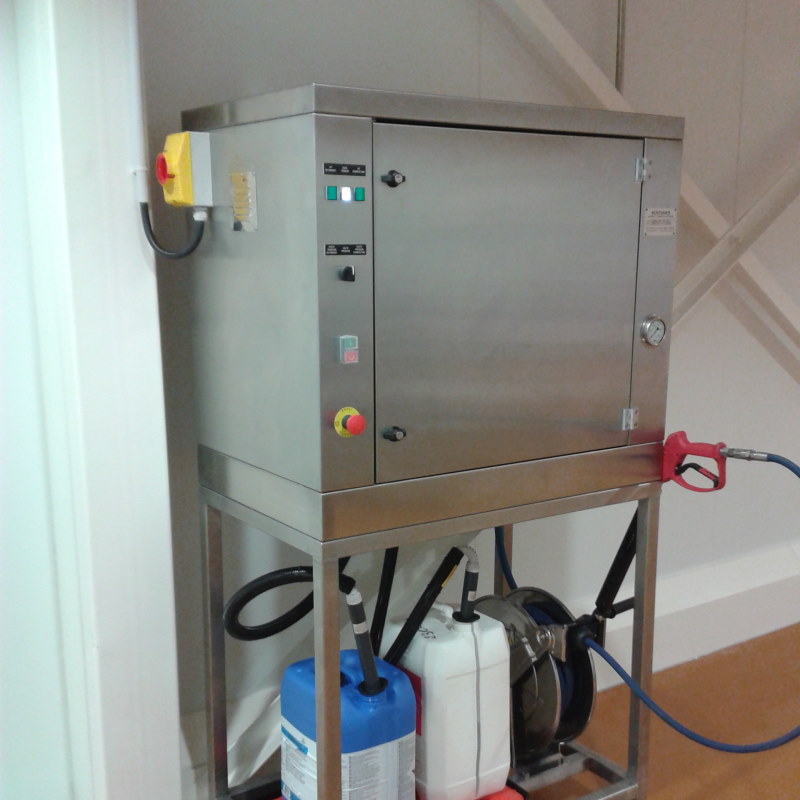 Laveur haute pression fixe par lance double voies