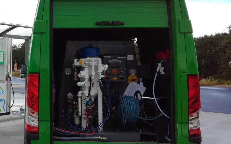 Hydrogommeur autonome haute pression gaz