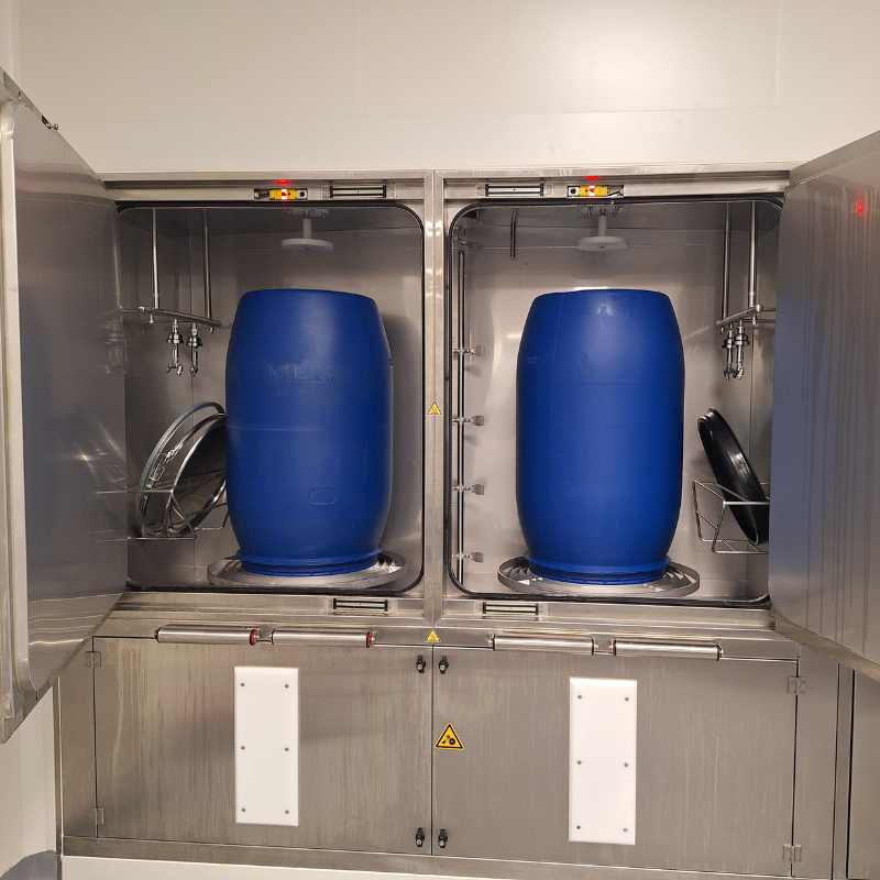 Cabine de lavage de fûts 2 postes intérieur
