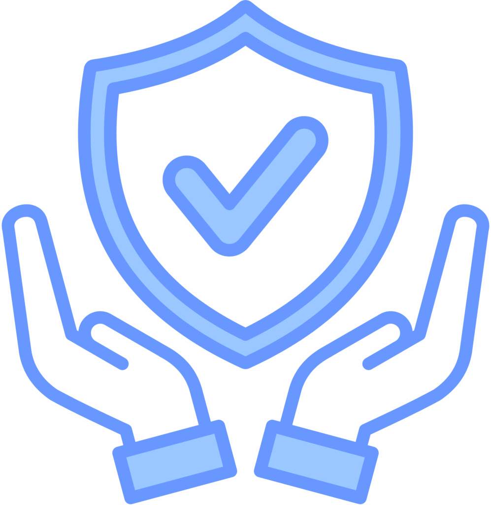 2 Hände mit OK-Symbol zur Bestätigung der Sicherheit der Maschine
