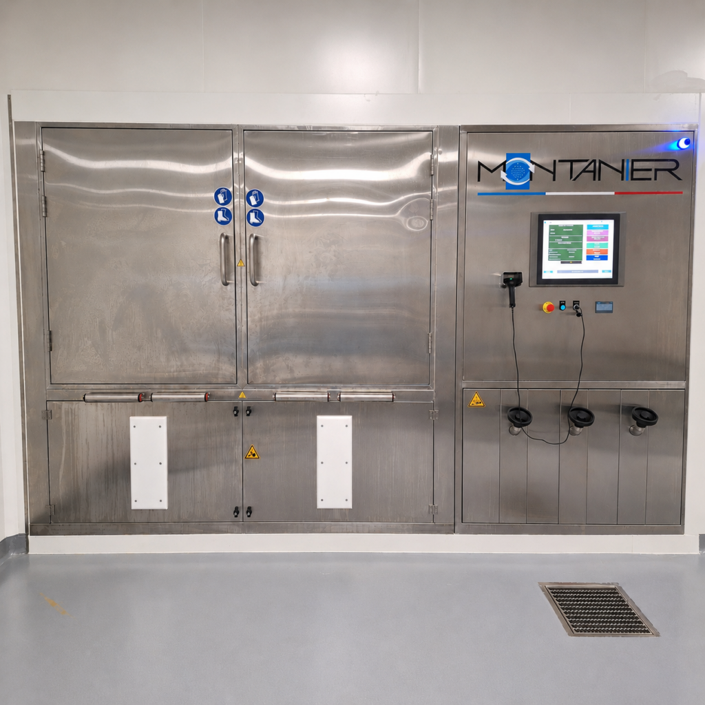 Cabine de lavage de fûts intérieur et extérieur 2 postes